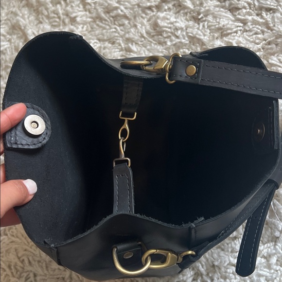 Portland brand genuine, Black Leather crossbody/shoulder Bag - Picture 5 of 8